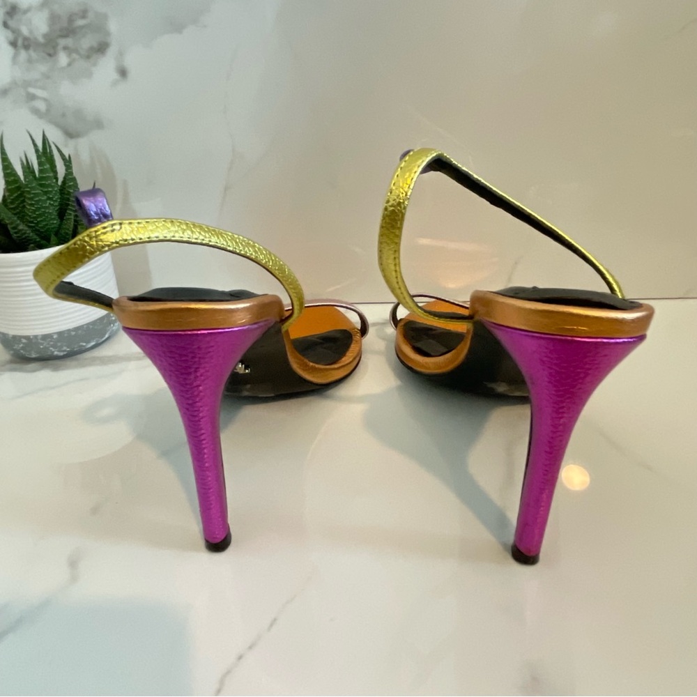 Kurt Geiger Multicolor Metallic Strappy Heels - Picture 3 of 4
